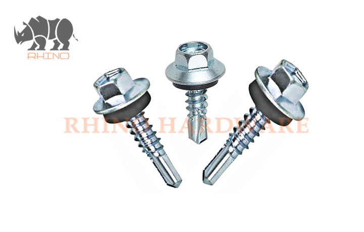 Hex Flange Head Self Drilling Screw with EPDM Sealing Washer